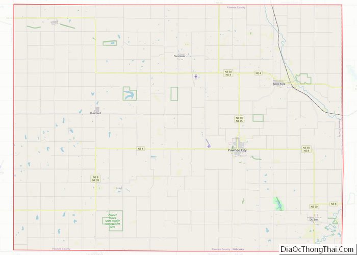 Map of Pawnee County