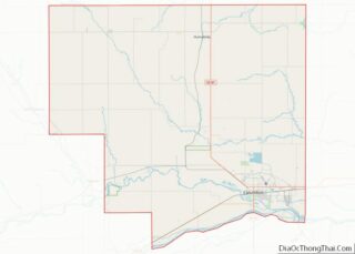 Map of Platte County, Nebraska