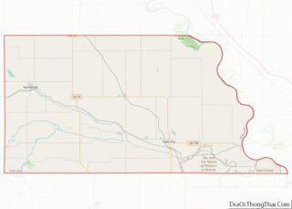 Map of Richardson County, Nebraska