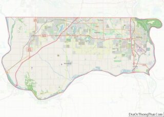 Map of Sarpy County, Nebraska