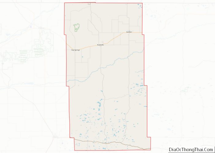 Map of Sheridan County