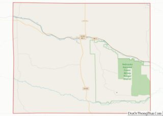 Map of Thomas County, Nebraska