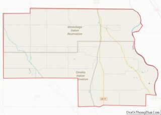 Map of Thurston County, Nebraska