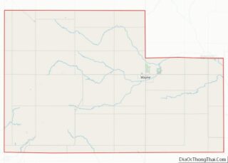 Map of Wayne County, Nebraska