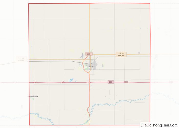 Map of York County