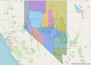 Political map of Nevada State – Printable Collection