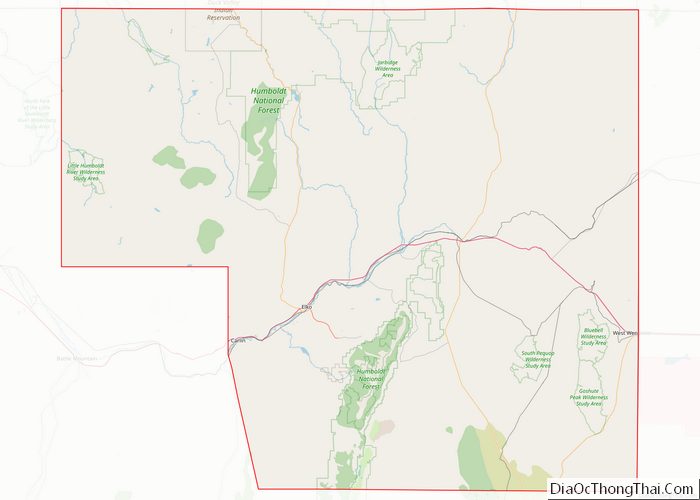 Map of Elko County