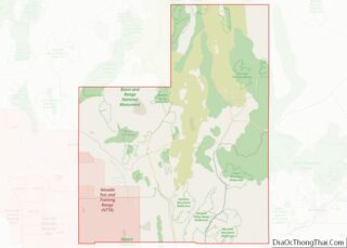 Map of Lincoln County, Nevada