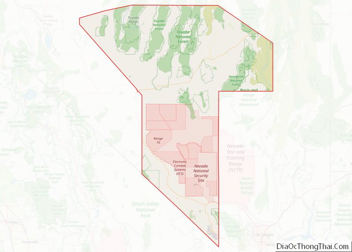 Map of Nye County