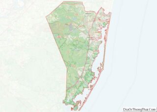 Map of Ocean County, New Jersey