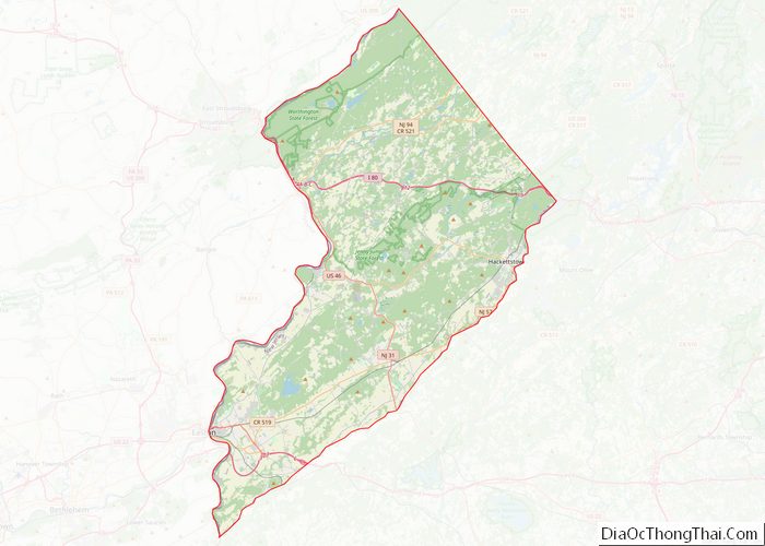 Map of Warren County