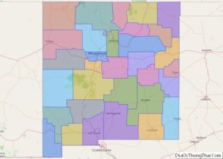 Political map of New Mexico State – Printable Collection