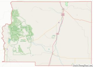 Map of Colfax County, New Mexico