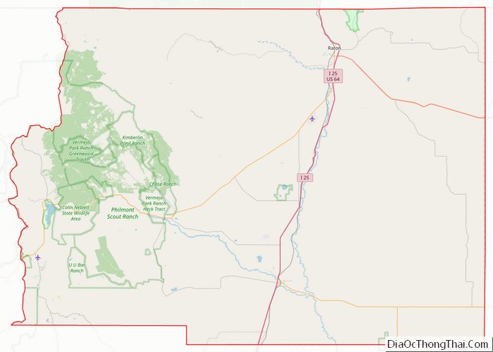 Map of Colfax County