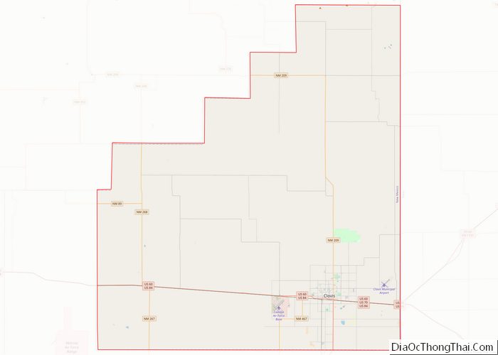 Map of Curry County