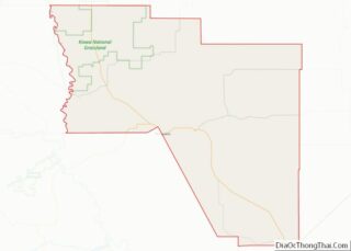 Map of Harding County, New Mexico