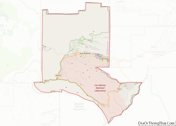 Map of Los Alamos County