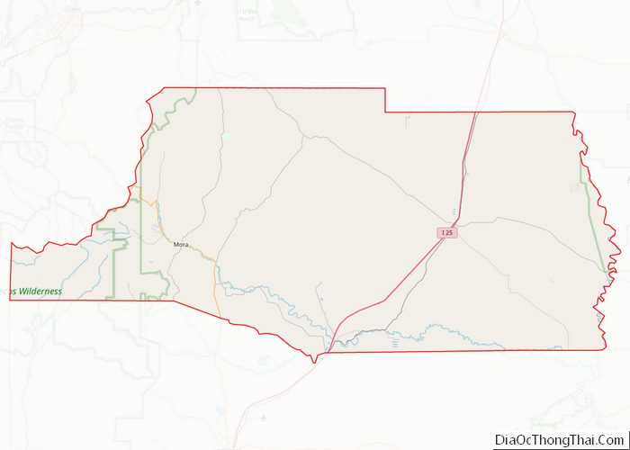 Map of Mora County