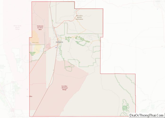 Map of Otero County