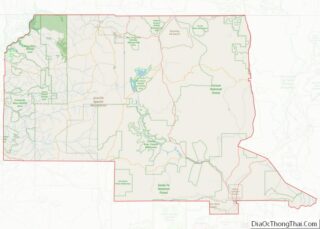 Map of Rio Arriba County, New Mexico
