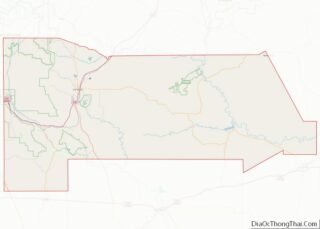 Map of San Miguel County, New Mexico