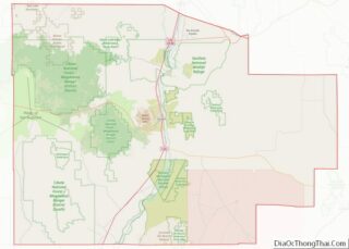 Map of Socorro County, New Mexico