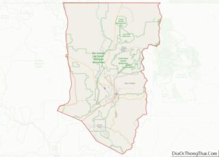 Map of Taos County, New Mexico