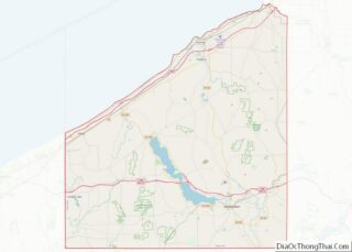 Map of Chautauqua County, New York