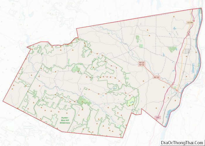 Map of Greene County