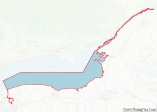 Map of Lake Ontario Water body, New York