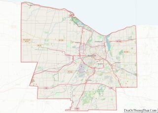 Map of Monroe County, New York