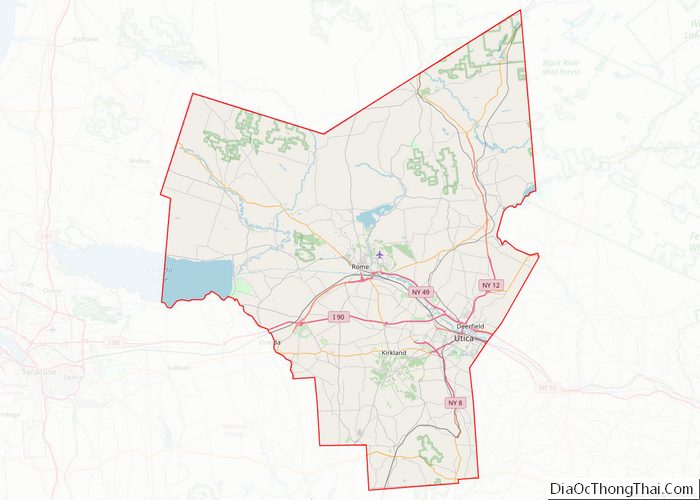 Map of Oneida County