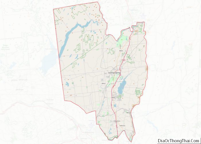 Map of Saratoga County