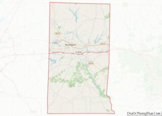 Map of Alamance County, North Carolina