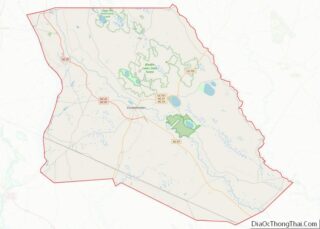 Map of Bladen County, North Carolina