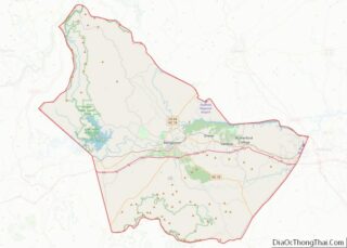 Map of Burke County, North Carolina