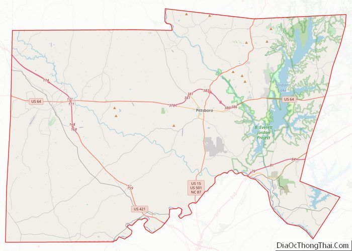 Map of Chatham County