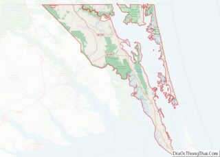 Map of Currituck County, North Carolina