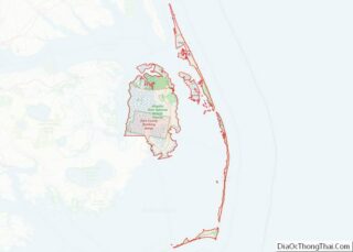 Map of Dare County, North Carolina