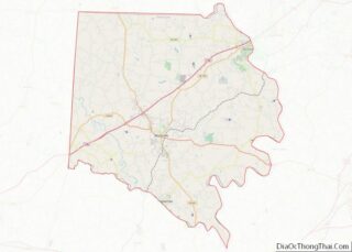 Map of Davie County, North Carolina