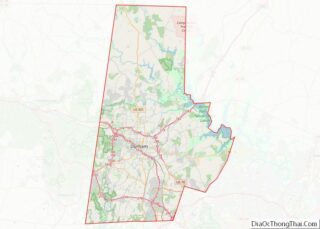 Map of Durham County, North Carolina