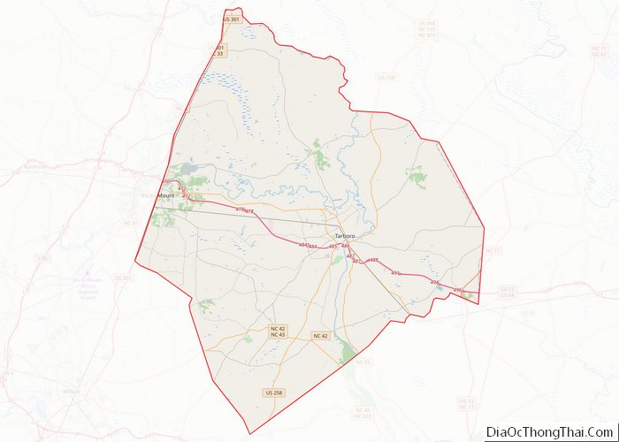 Map Of Edgecombe County North Carolina 9055