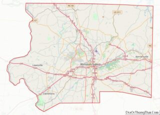 Map of Forsyth County, North Carolina