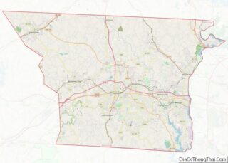 Map of Gaston County, North Carolina