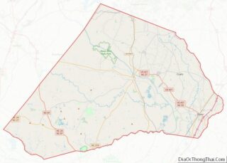 Map of Harnett County, North Carolina