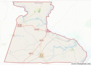 Map of Hertford County, North Carolina