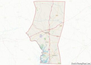 Map of Iredell County, North Carolina