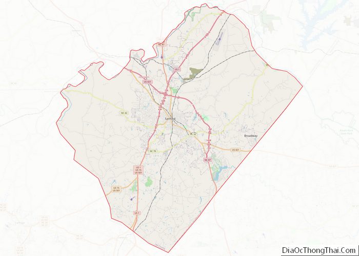 Map of Lee County