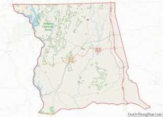 Map of Montgomery County, North Carolina