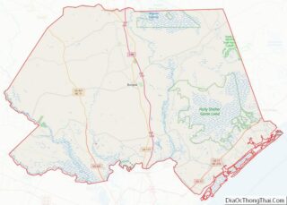 Map of Pender County, North Carolina